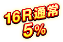 16R通常 5％