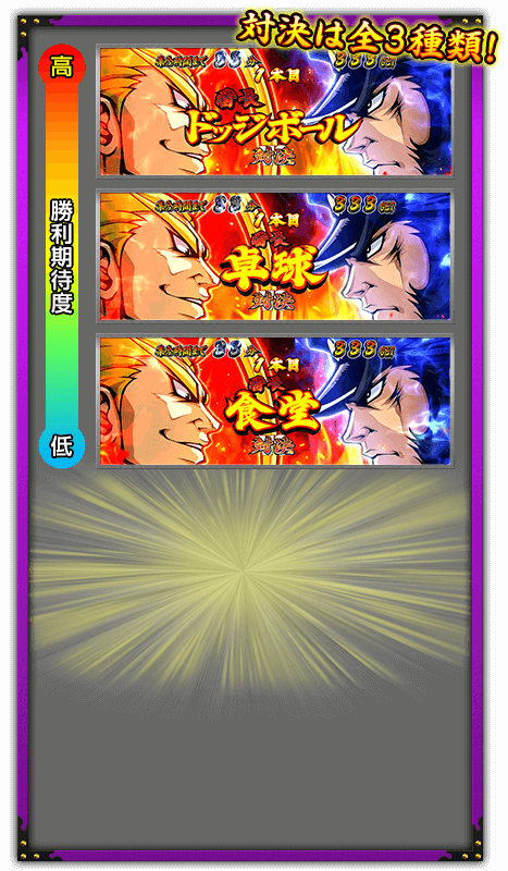 対決は全3種類！
