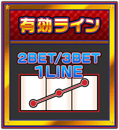 【有効ライン】2BET / 3BET 1LINE