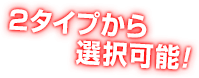 2タイプから選択可能!