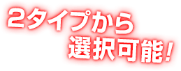 2タイプから選択可能!